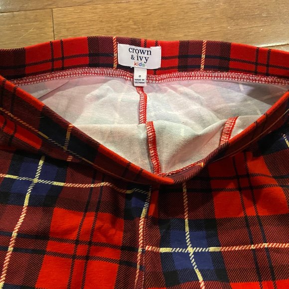 Crown & Ivy girls plaid pants size 8 - Picture 2 of 4